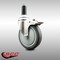 Service Caster 5 Inch 316SS Thermoplastic Rubber Swivel 1-1/8 Inch Stem Caster Lock Brake SCC SCC-SS316TTLEX20S514-TPRB-118 - alternate 3